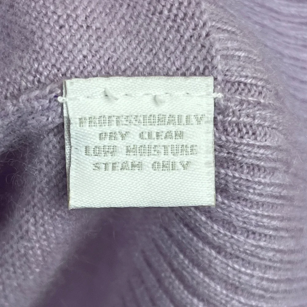 Charter Club Lavender 100% Cashmere Shawl Collar‎ V-Neck Sweater Womens Medium